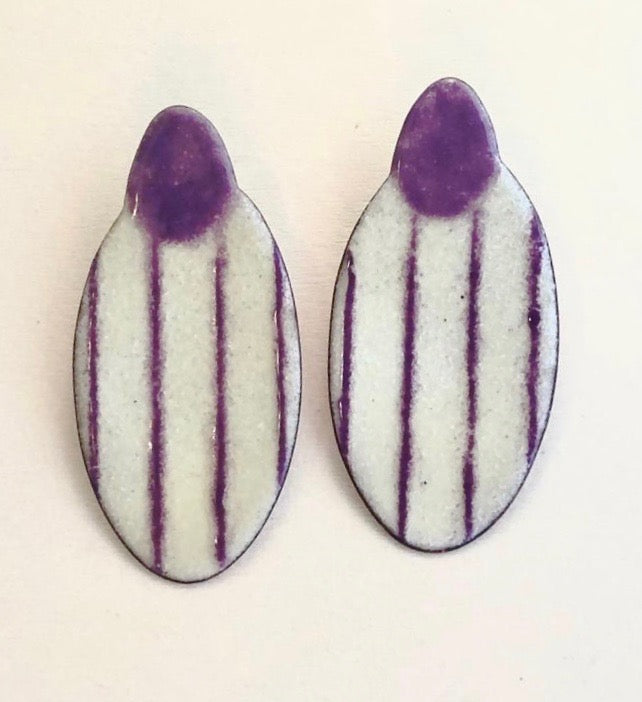 Boucles d'oreilles_Cynorhodon jaune et mauve